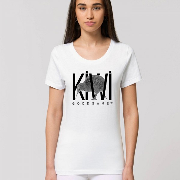 T-shirt femme kiwi blanc
