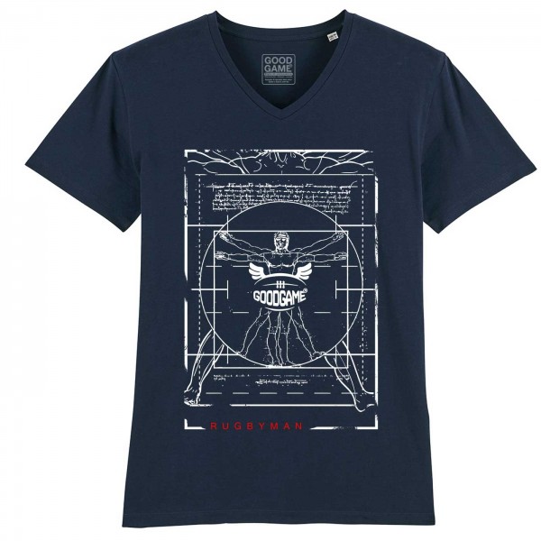 T-shirt  Col V marine Vitruve