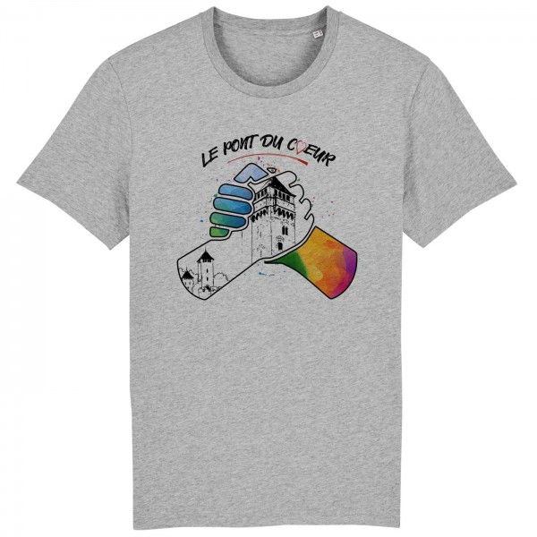 T-shirt gris  le pont du coeur