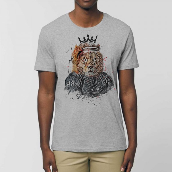 T-shirt Lion N°8 gris