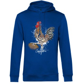 Sweat capuche coq royal