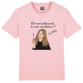 T-shirt rose  couteaux