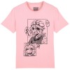 T-shirt  manga rugby rose