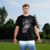 T-shirt  unisexe  manga rugby noir