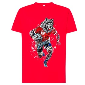 T-shirt rouge Loup
