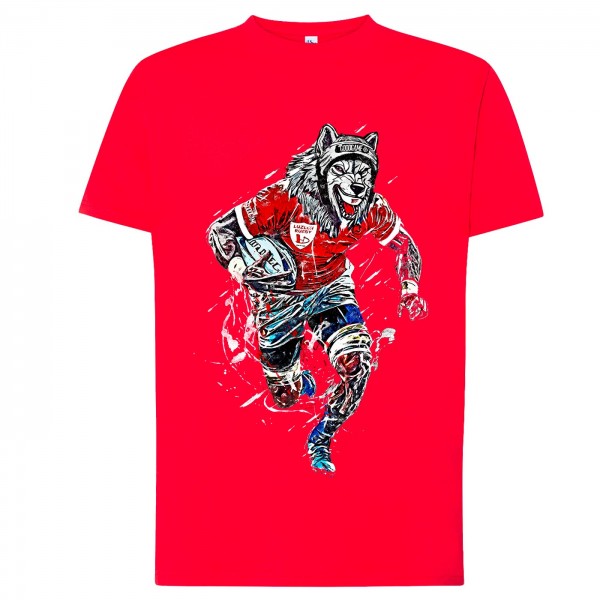 T-shirt rouge Loup