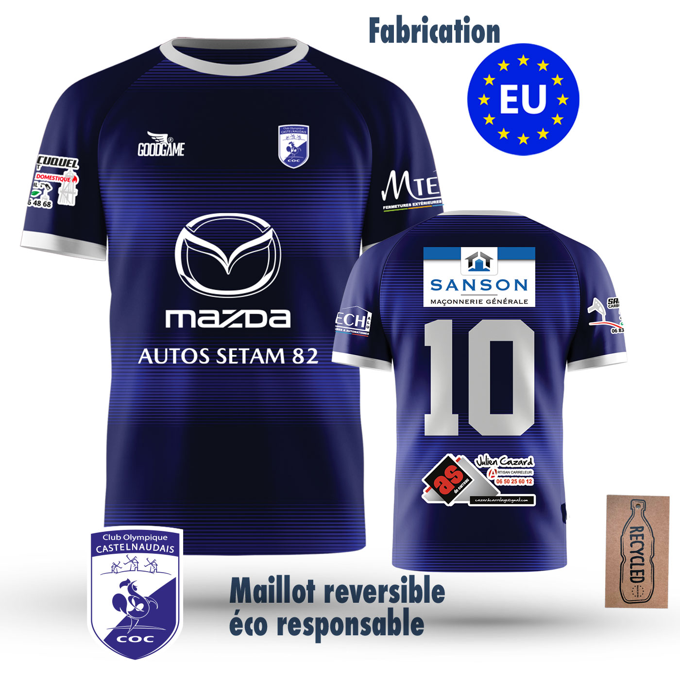 maillot de rugby reversible prix attractifs