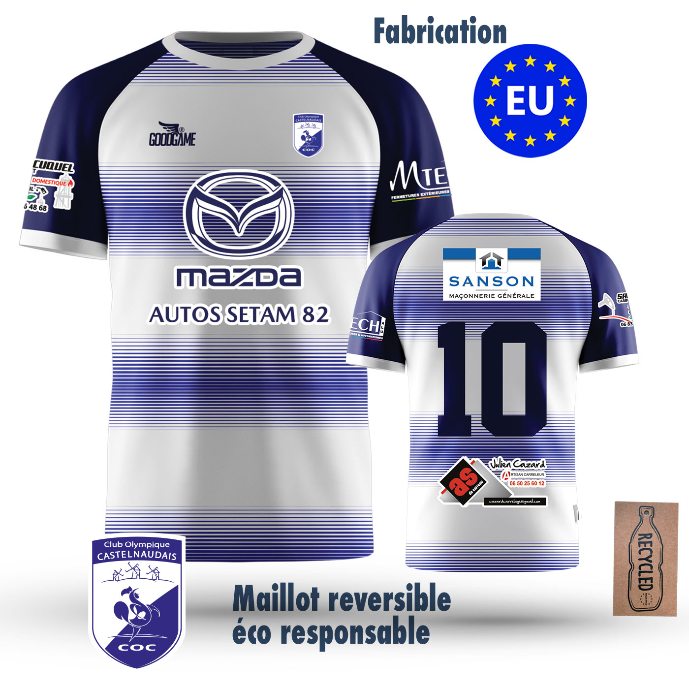maillot de rugby haute qualité Toulouse Montauban pas cher