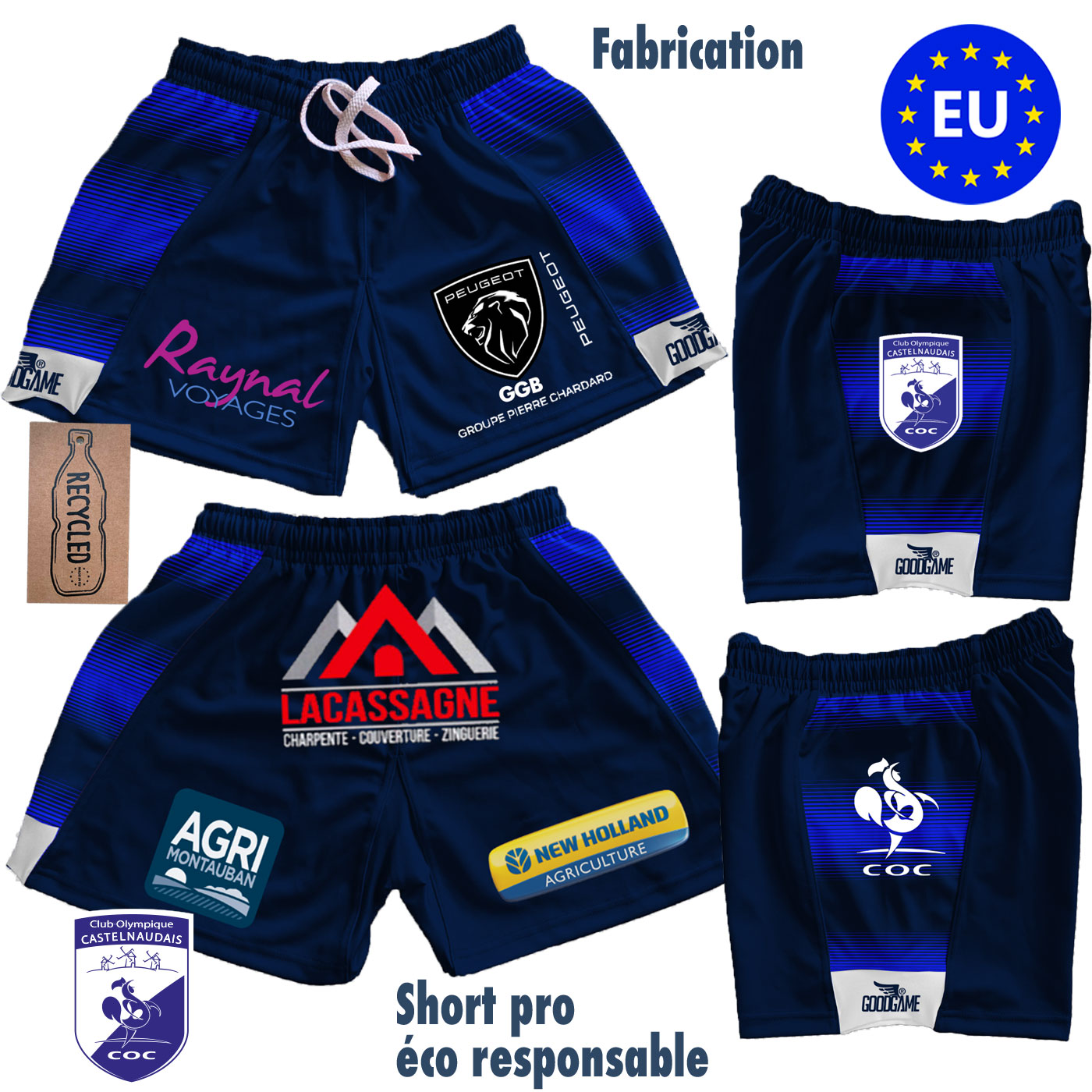 short de rugby pro eco responsable prix attractifs